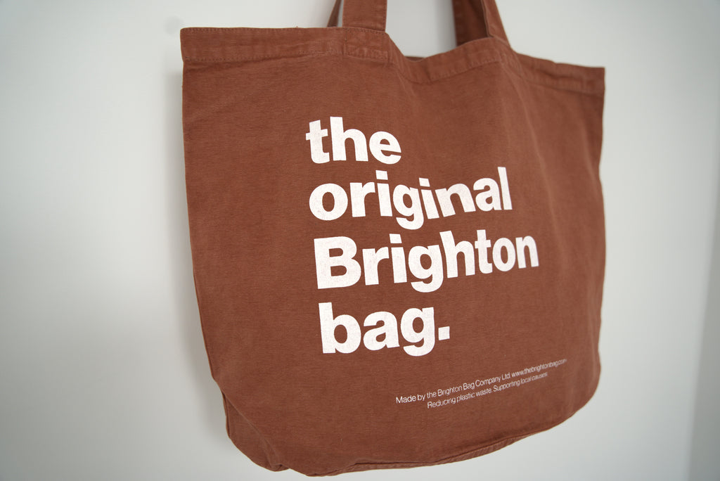 the original Brighton bag · terracotta