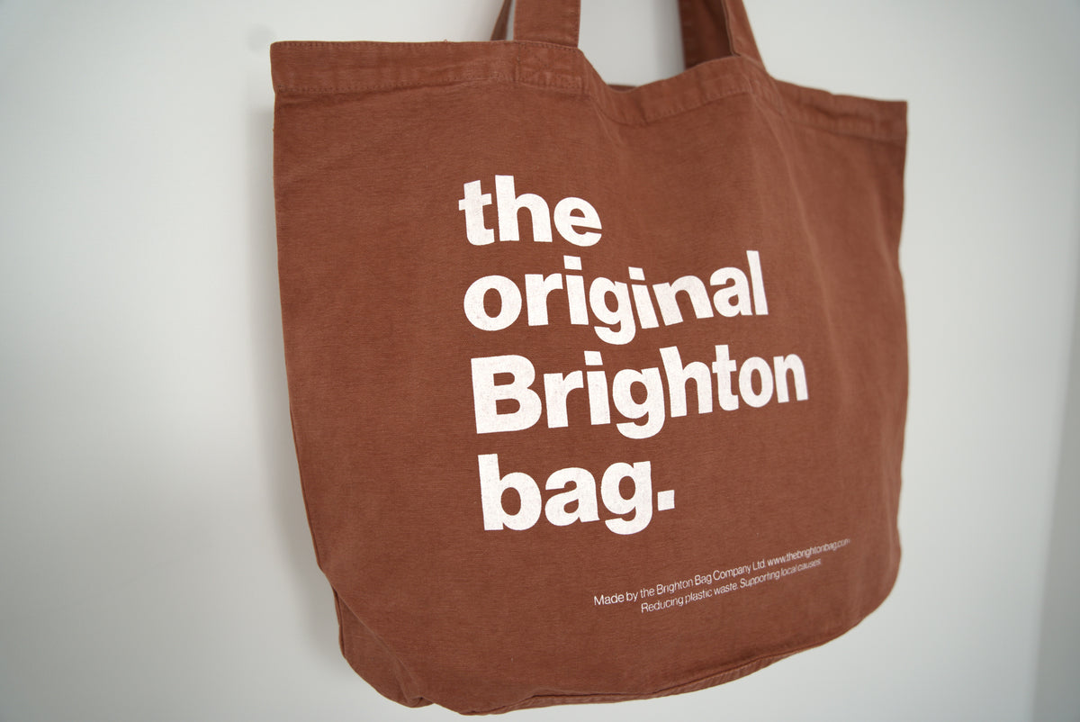 the original Brighton bag · terracotta